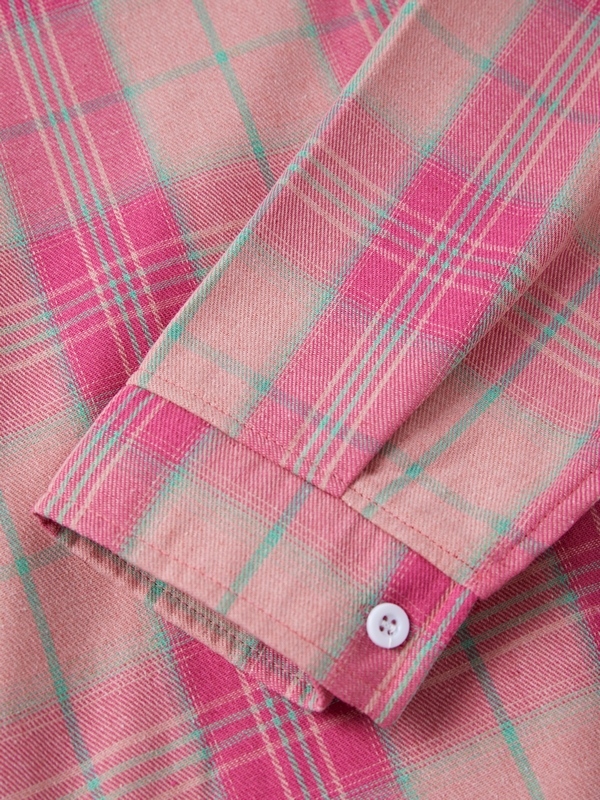 Herren-Street-Plaid-Langarmbluse mit Kapuze-2