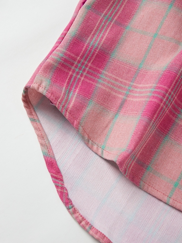 Herren-Street-Plaid-Langarmbluse mit Kapuze-5