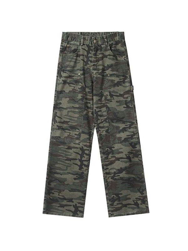 Lose Herrenjeans mit Camo-Print-1