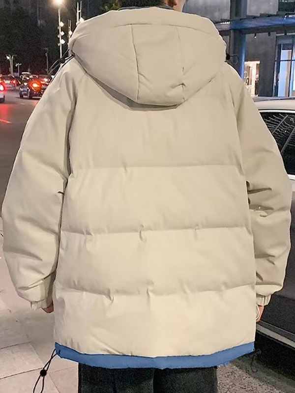Wattierte Jacke mit Seitenstreifen und Kapuze für Herren-4